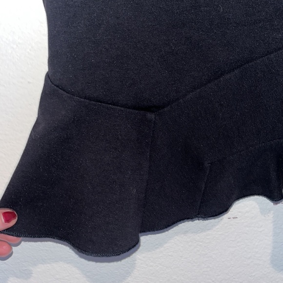 J. Crew Black Blouse Formal Top with Unique Asymmetrical Waist Design - Picture 5 of 10